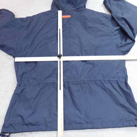 Vintage Structure Jacket Large Blue Anorak Nylon 1/4 Zip Cinch Waist - Picture 6 of 12